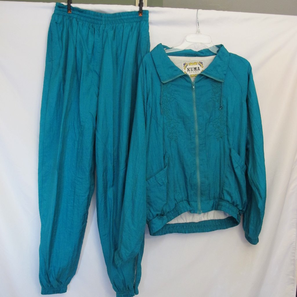 Kuma Sport Turquoise Nylon Track Suit Xl